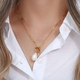 Collier avec pendentif Perles d'Eau Douce Élégant