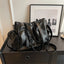 Large capacity faux leather tote bag