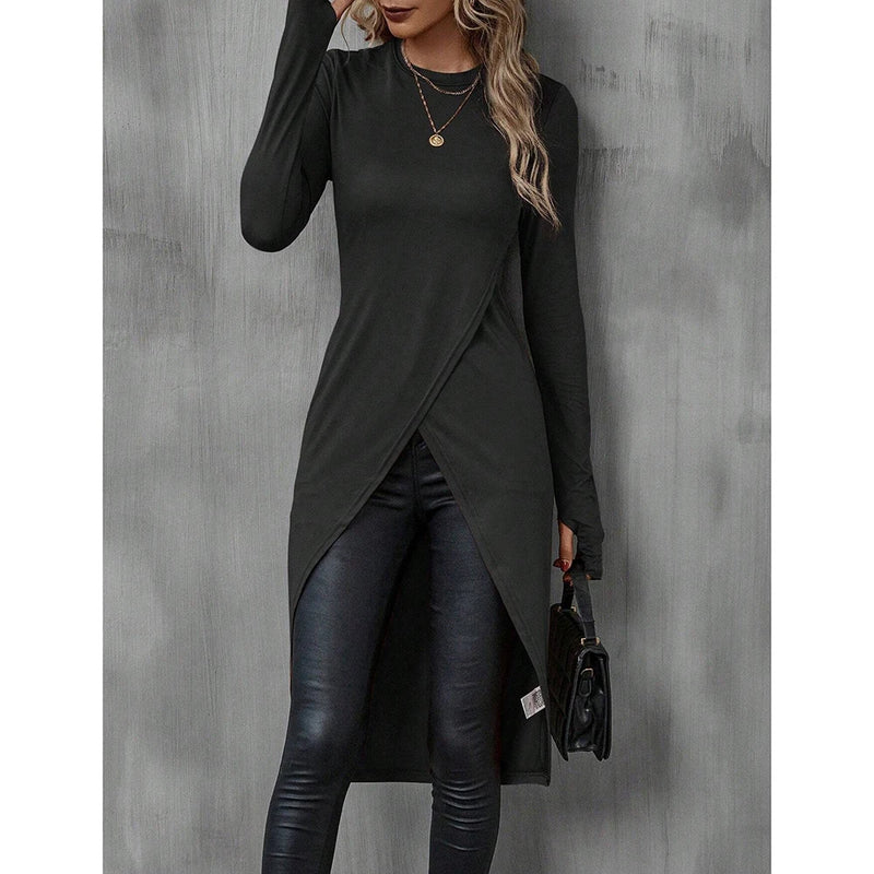 T-shirt Élégance Française Automnale pour Femme
