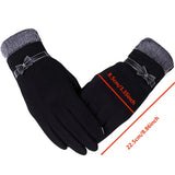 Gants Femme Hiver Vintage en Acrylique et Polyester avec Nœud Tactile