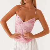 Haut Cami Paillettes Y2K Sexy pour Femmes