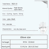 Gants de Sport Femme Longs Imperméables Polyester Antidérapants Extérieur