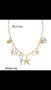 Bohemian Golden Starfish & Seashell Necklace