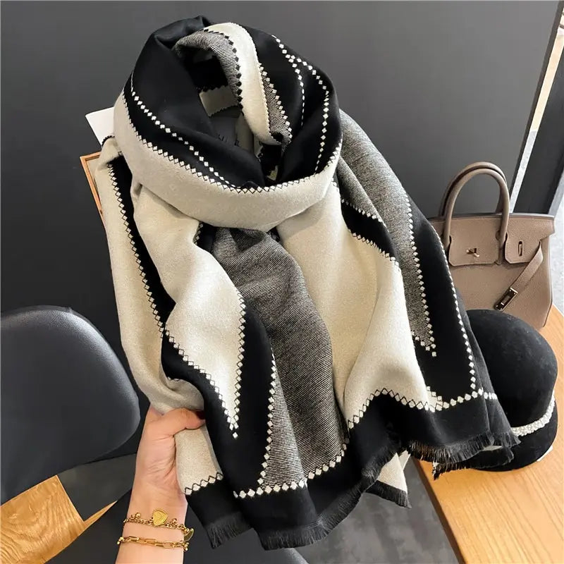 Scarf with Horse Print