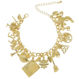 Bracelet Vintage avec Médailles Religieuses et Croix