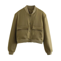 Veste Bomber Femme avec Poches Chic