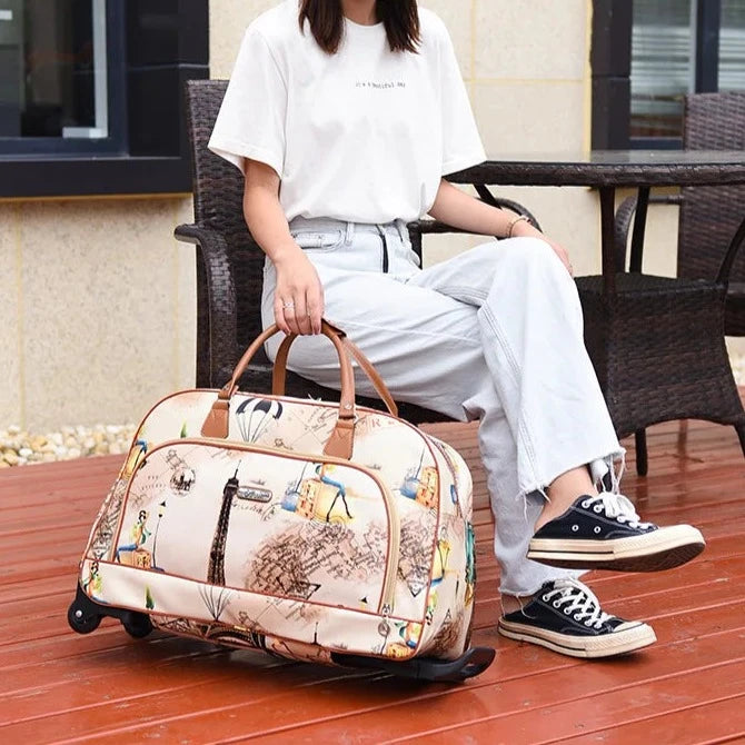 Waterproof suitcase on wheels