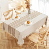 Waterproof Linen and Cotton Tablecloth