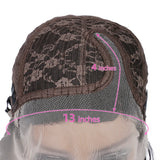 Perruque lace frontal courte en cheveux humains