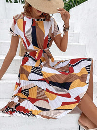 Robe d’été élégante plissée pour femme