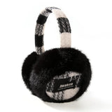 Cache-Oreilles Chaud Hiver Femme Motif Carreaux Fourrure Polyester Mode