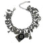 Bracelet Catholique Vintage avec Médailles Religieuses et Charms de Saints