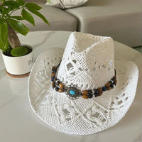 Chapeau Bohème en Paille pour Femme – Style Vintage Été et Plage