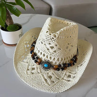 Chapeau Bohème en Paille pour Femme – Style Vintage Été et Plage