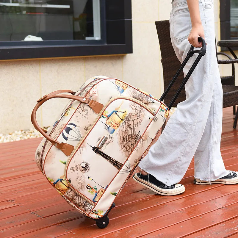 Waterproof suitcase on wheels