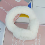 Cache-Oreilles Femme Style Hiver en Fourrure Naturelle de Lapin Rex Doux