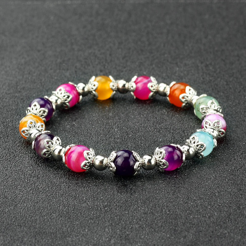 Natural stone yoga bead bracelets