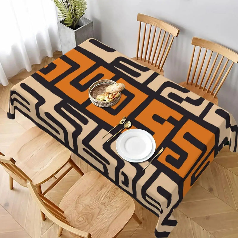Waterproof Rectangular Tablecloth Ethnic Style