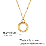 Collier Minimaliste avec pendentif Rond en Acier Inoxydable