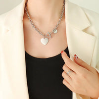 Collier Hip-Hop Épais avec Pendentif Coeur