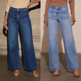 Jean large evasé à taille haute - Style Y2K