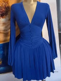 Robe Mini Femme de Soirée Décontractée Échancrée
