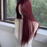 Perruque Longue Noire et Lisse pour Femme
