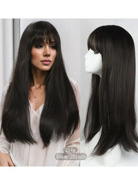 Perruque Synthétique Longue Élégante pour Femme