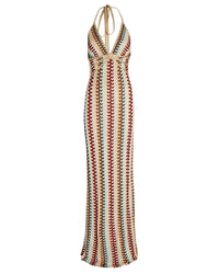 Robe Longue Élégante d'Été à Décolleté Crochet