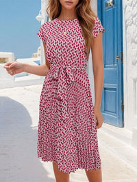 Robe d’été élégante plissée pour femme