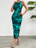 Robe Femme Printemps Été Style Amincissant sans Manches
