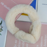 Cache-Oreilles Femme Style Hiver en Fourrure Naturelle de Lapin Rex Doux