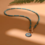 Colorful Stone Bead Choker Necklace for Women