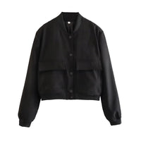 Veste Bomber Femme avec Poches Chic