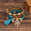 Bohemian Tree of Life & Tassel Bracelet Set