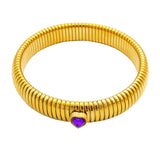 Ensemble de bracelets jonc serpent de différentes largeurs en or et argent