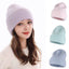 Bonnet Hiver Femme en Fourrure de Lapin Tricoté Chaud Style Minimaliste