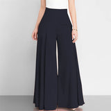Pantalon Large Taille Haute Élégant pour Femme