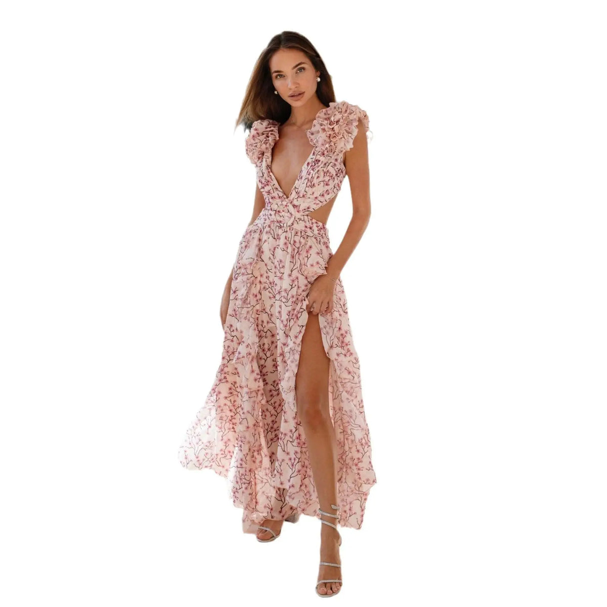Robe de Mariée en Dentelle avec Manches Longues