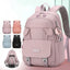 Black Large Nylon Multifunction School Backpack with Zipper Closure