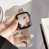 Bracelet milanese fin pour Apple Watch noir, or, lumière stellaire, or rose, argent