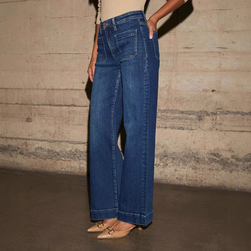 Jean large evasé à taille haute - Style Y2K