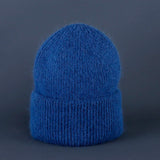 Bonnet Hiver Femme en Fourrure de Lapin Tricoté Chaud Style Minimaliste