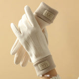 Gants D’Hiver Femme En Cachemire Et Laine Pleine Longueur Tactile Chaud