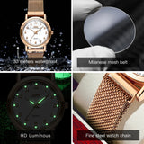 Montre femme maille milanaise noire avec bracelet ajustable