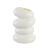 Vase Décoratif Blanc Moderne en Plastique Effet Céramique Nordic