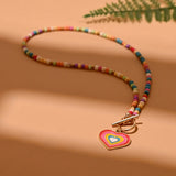 Colorful Stone Bead Choker Necklace for Women