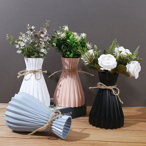 Vase Pliage Style Origami en Plastique Moderne pour Fleurs Séchées