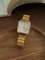 Montre Carrée Femme Élégante Dorée – Style Rétro Chic
