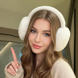 Cache-Oreilles Femme Hiver en Cachemire Style Mode Doux et Chaud Ajustable